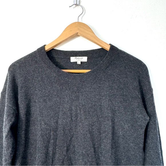Madewell 100% Cashmere Gray Pullover Pocket Sweater Sz S - Picture 8 of 15